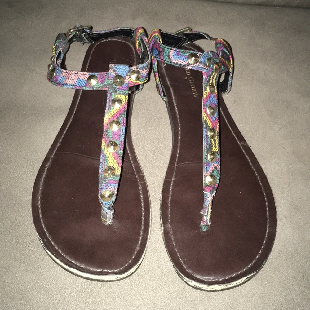 Multi colored summer sandals